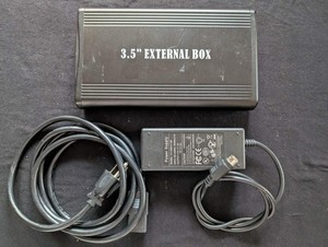 3.5" External USB Hard Drive Enclosure Box w/ Power Supply
