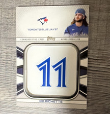 Topps 2022 Series 1 Bo Bichette Jersey Number Medallion Insert JNM-BB Blue Jays