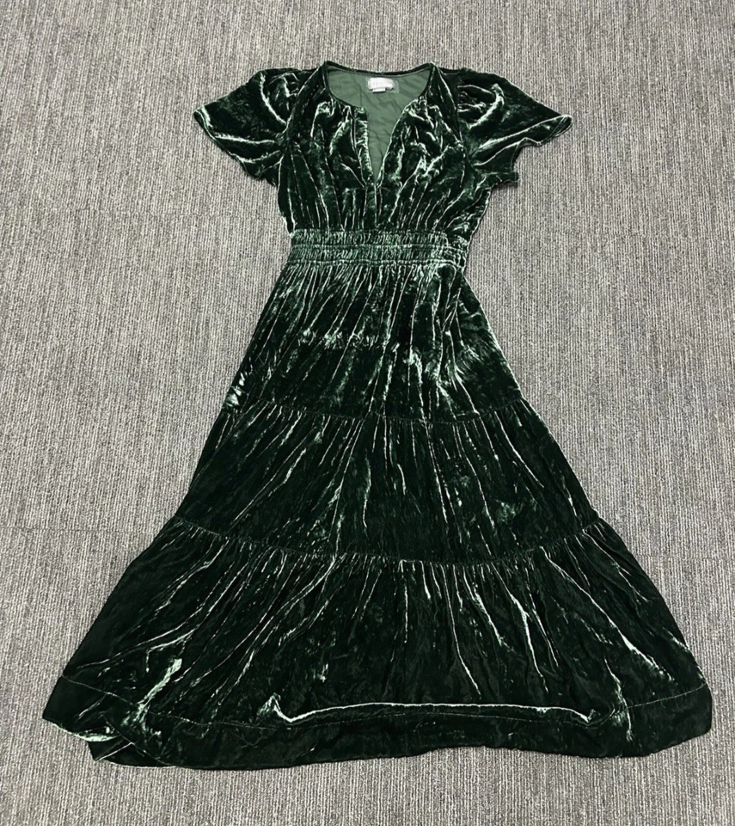 Green Velvet Maxi Dresses for Women for sale