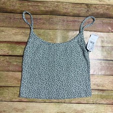NWT John Galt Brandy Melville Green Ditsy Floral Skylar Cami Tank Top One Size