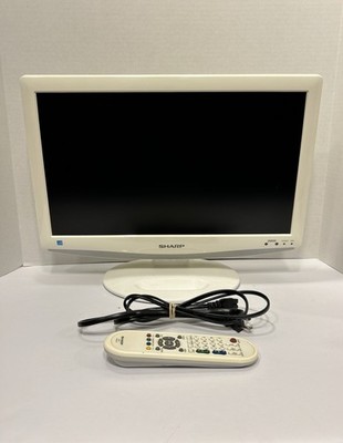 SHARP LC-19SK24U-W WHITE LCD /HDTV FLAT PANEL RETRO GAMING TV Tested