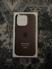 Apple Silicone Case with MagSafe For iPhone 15 Pro Grey Color New 6.1  