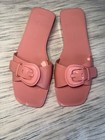 Veronica Beard Davina Dragonfruit Jelly Flip Flop Sandals — photo 3