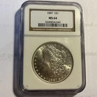 (1) one 1887 Morgan Silver Dollar $1 NGC MS64 140yrs Old!!