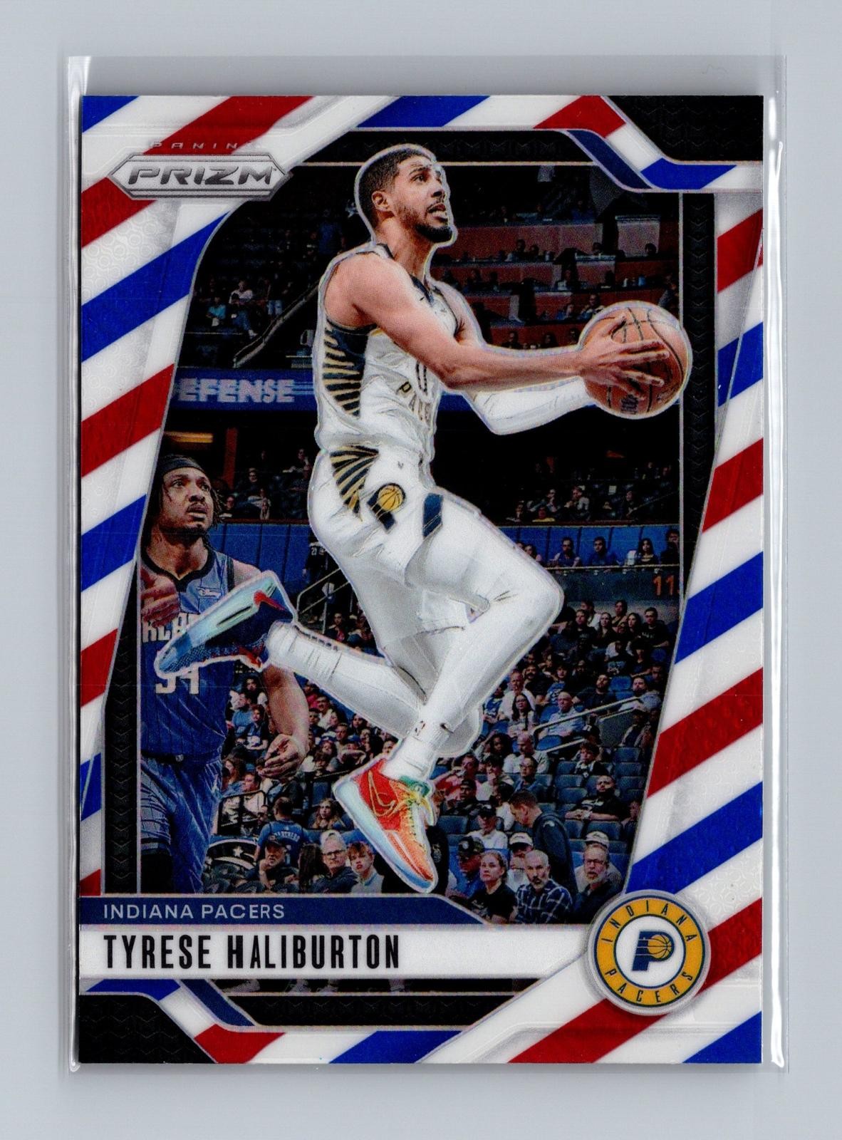 Tyrese Haliburton 2024-25 Panini Prizm #99 Prizm Red White and Blue Pacers B4D