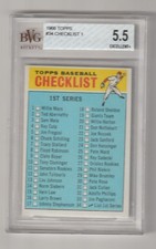 1966 Topps 1st Series Checklist *BVG 5.5* EX+ #34 *BCGUYS*