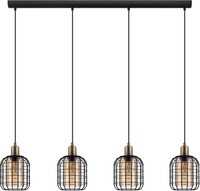 Moderne HäNgelampen 4X40W/E27 IP20 Braun Bernstein Schwarz