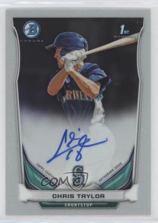 2014 Bowman Prospect Auto Chrome Chris Taylor #BCAP-CT Auto 1u6