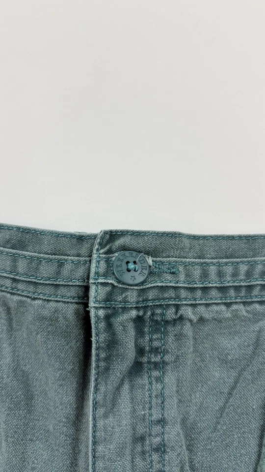 复古 Weekender 短裤男式 38 绿色棉旅行抽绳 90 年代 — 第 4/4 张图片