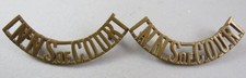 Military Brass Shoulder Title Pair Inns of Court Regiment British Army