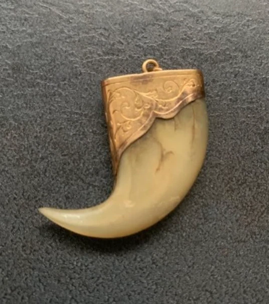 Pendentif En Or Jaune 18 Carats Peinture émail D'art - 2,35g, 2,5cm, Occasion