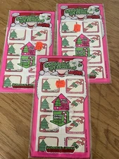 3 NEW Vintage 1982 Scratch n Sniff Christmas Sticker Sheets PINE TREE CANDY CANE