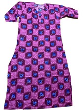 COTTON NIghtie NIGHTGOWN Kaftan FULL LENGTH S/M/L INDIA MODESTY WEAR dark PINK