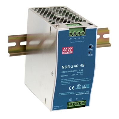 Schaltnetzteil 24V 10A 240W für DIN-Schiene NDR-240-24 MW Mean Well