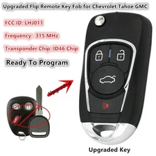 Upgraded Flip Remote Keyless Entry Key Fob 4B for Chevrolet Tahoe 2003-2006,GMC