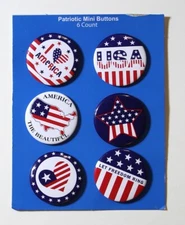 6 United States Patriotic Buttons Dolgen Corp LLC