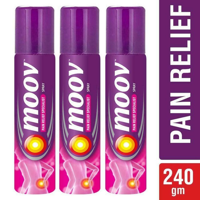 Moov Ayurvedic Pain Relief Spray 80g Each Pack of 3 Aerosols Free Ship