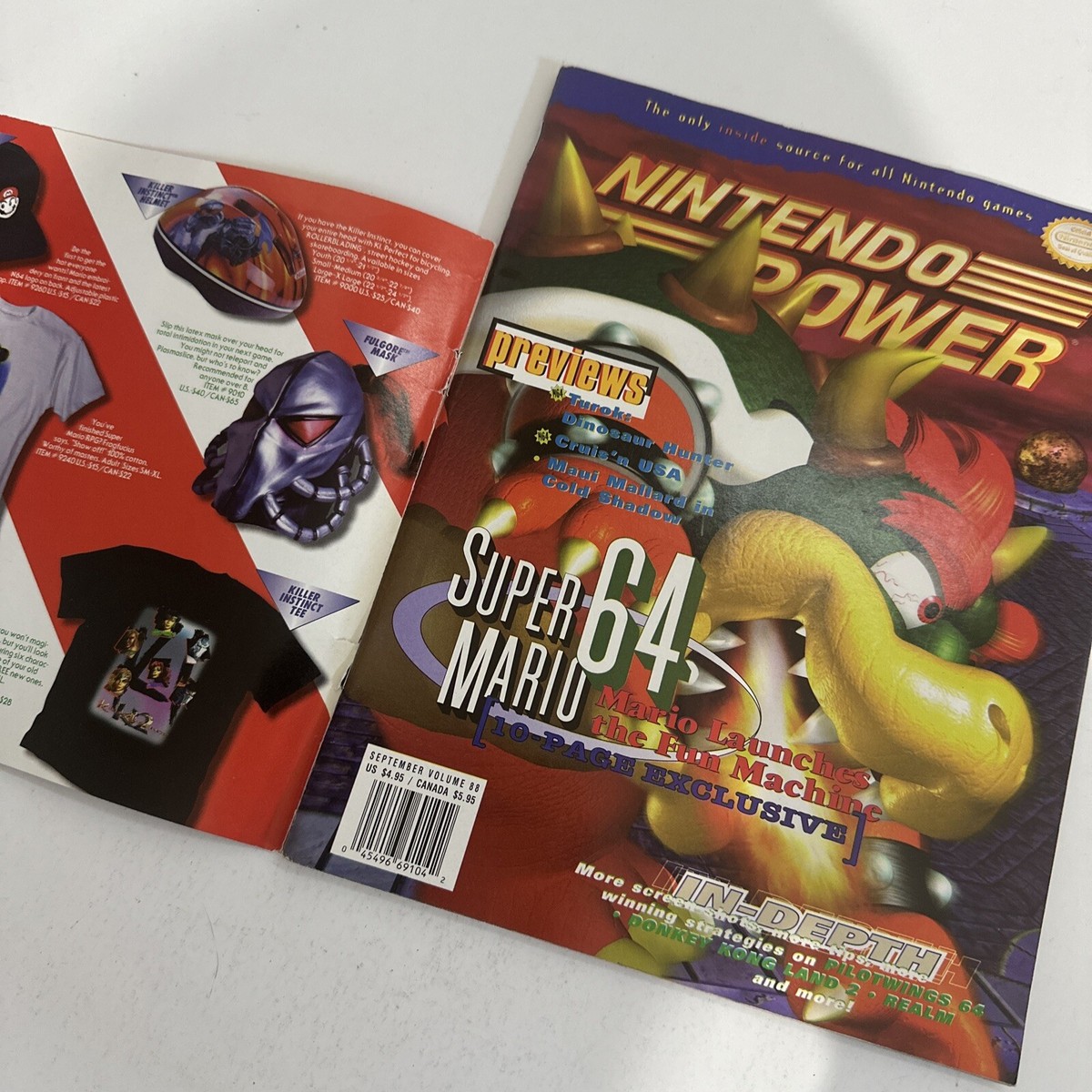 Nintendo Power Magazine September 1996 Vol 88 Super Mario 64 With