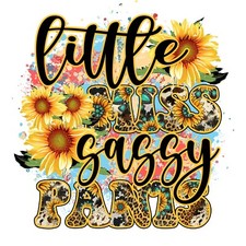 Ready To Press Sublimation Heat Transfer Little Miss Sassy Pants