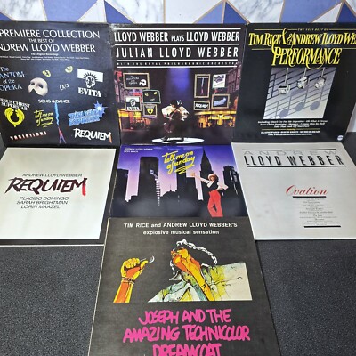 Andrew Lloyd Webber x7 - Ovation, Requiem, Performance  -  12'' Vinyl LP Records