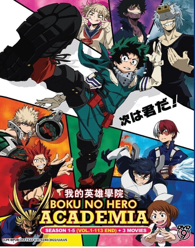 My Hero Academia Episodes 1 - 138 + 3 Movies English Dubbed 6 Seasons Anime  DVD