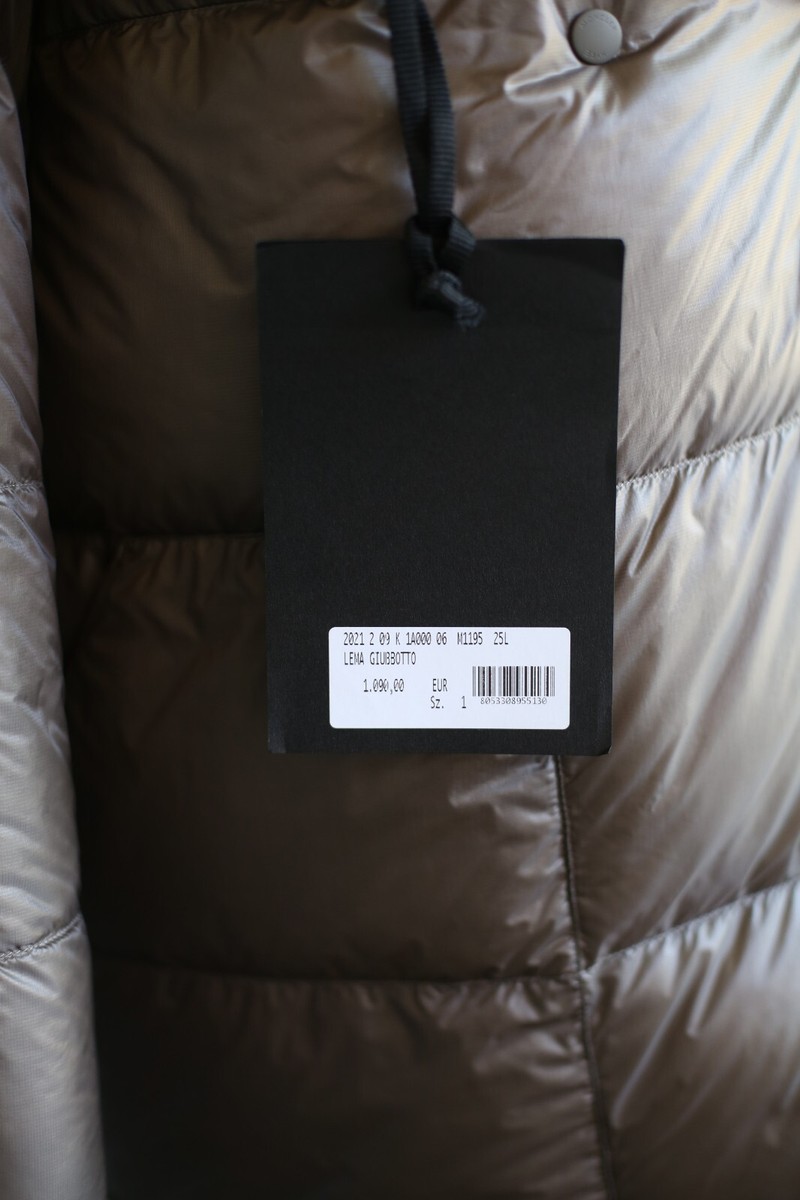 NWT Moncler Genius Brown Hyke Lema Reversible Puffer Coat Size 1 