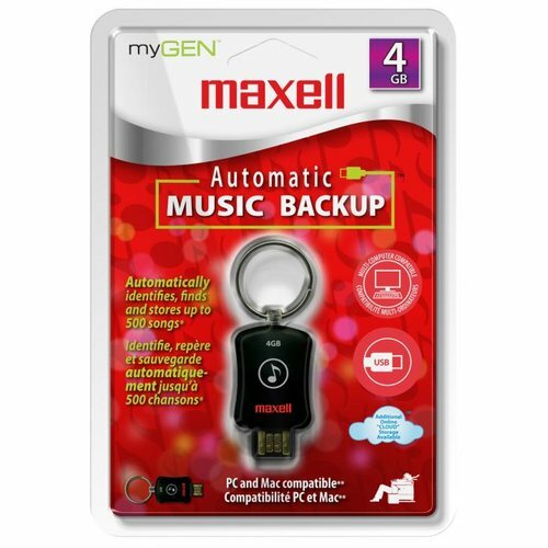 1 PC NEUF Maxell myGEN Flash Auto Backup 4 Go MUSIQUE MY4M (noir) LIVRAISON GRATUITE - Photo 1/1