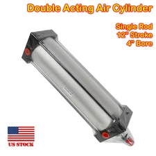 SC100 Standard Pneumatic Air Cylinder Double Acting Single Rod 4"Bore 12"Stroke