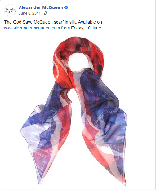 Alexander McQueen S/S 2011 'God Save McQueen' Union Jack Alexander McQueen S/S 2011 'God Save McQueen' Union Jack