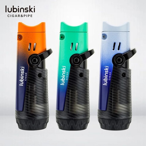 LUBINSKI Colorful Metal Multifunctional Cigar Clip Design Blue Flame Direct Spra - Picture 2 of 11