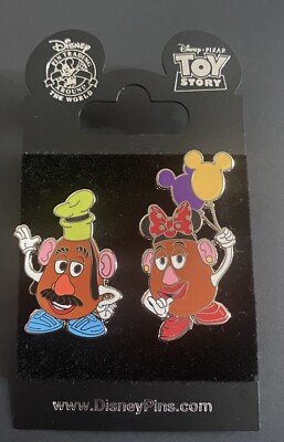 Disney Pin Set Mr. & Mrs. Potato Head Toy Story With Balloon 2 Pin Set NEW