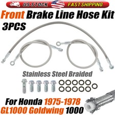 STAINLESS STEEL FRONT BRAKE LINE HOSES FOR HO...