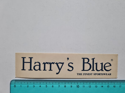 Harry's Blue Finest Sportswear Sticker Autocollant Vintage 80S Original ...