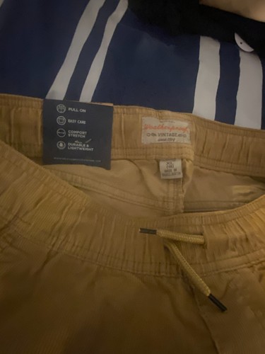NEW 2 Pair Weatherproof Vintage Boys Corduroy Pants Size XL (18) Beige Blue-Gray - Picture 3 of 3