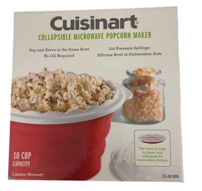 Cuisinart Microwave Popcorn Maker CTG-00-MPM 10 Cup Capacity NEW in box