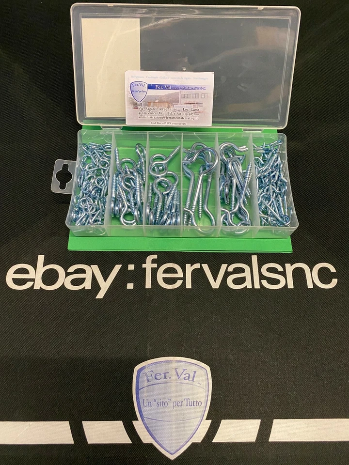 VALEX KIT 150 GANCI VITE ASSORTITTI OCCHIELLO APERTO OCCHIELLO CHIUSO 1950116 - Immagine 3 di 4