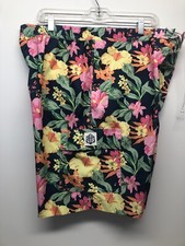 NWT Chaps Mens Hawaiian Print Flowered Swim Trunks XXL
