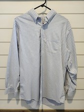 brooks brothers shirt 17-34 Long Sleeve Blue White Ck