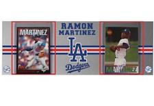 PLACA DE ALUMINIO DELGADO LOS ANGELES DODGERS RAMON MARTINEZ TARJETAS # 161 Y 86