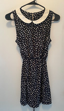 Pre-Owned Women's Forever 21 Dark Navy with White Polka Dot Dress