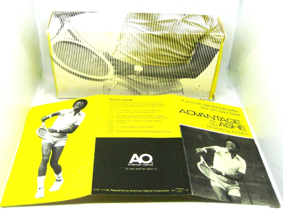 American Optical USA Arthur Ashe Advantage NOS Aviator 1970s