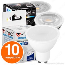 10 LAMPADINE LED Attacco GU10 3W a 10W Lampadina per Porta Faretto Incasso Spot