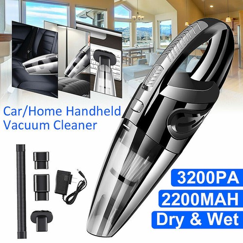 120W Hand-Held Portable Vacuum Vacuum Cleane Car Rechargeable Home Wet & Dry  - Picture 1 of 20