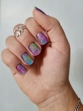 Color Nail Polish Strips, 16ct. GLITTER Candied Bliss READ DESCRIPTION