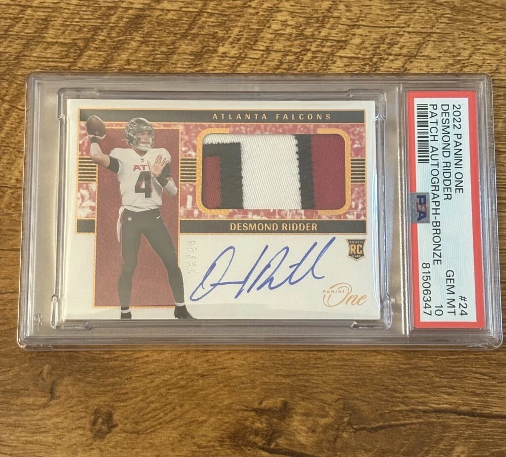 Desmond Ridder Panini One #24 Patch Autograph-Bronze