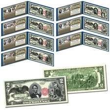 1880 Series Bank Notes Hybrid Commemorative Black Eagle Set Of 7 Modern $2 Bills
