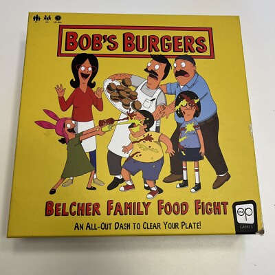 Bob's Burgers Belcher Family Food Fight - open Box - Complete - Board Game