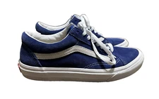 Van Old Skool Blue Suede Shoes Sneakers Low Top Skateboarding Mens 6.5 Womens 8