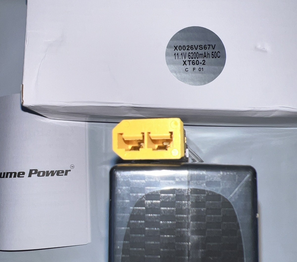 2 X YOUME POWER 3s 11.1 V 6200 50C LI-POLY BATTERY XT60-2