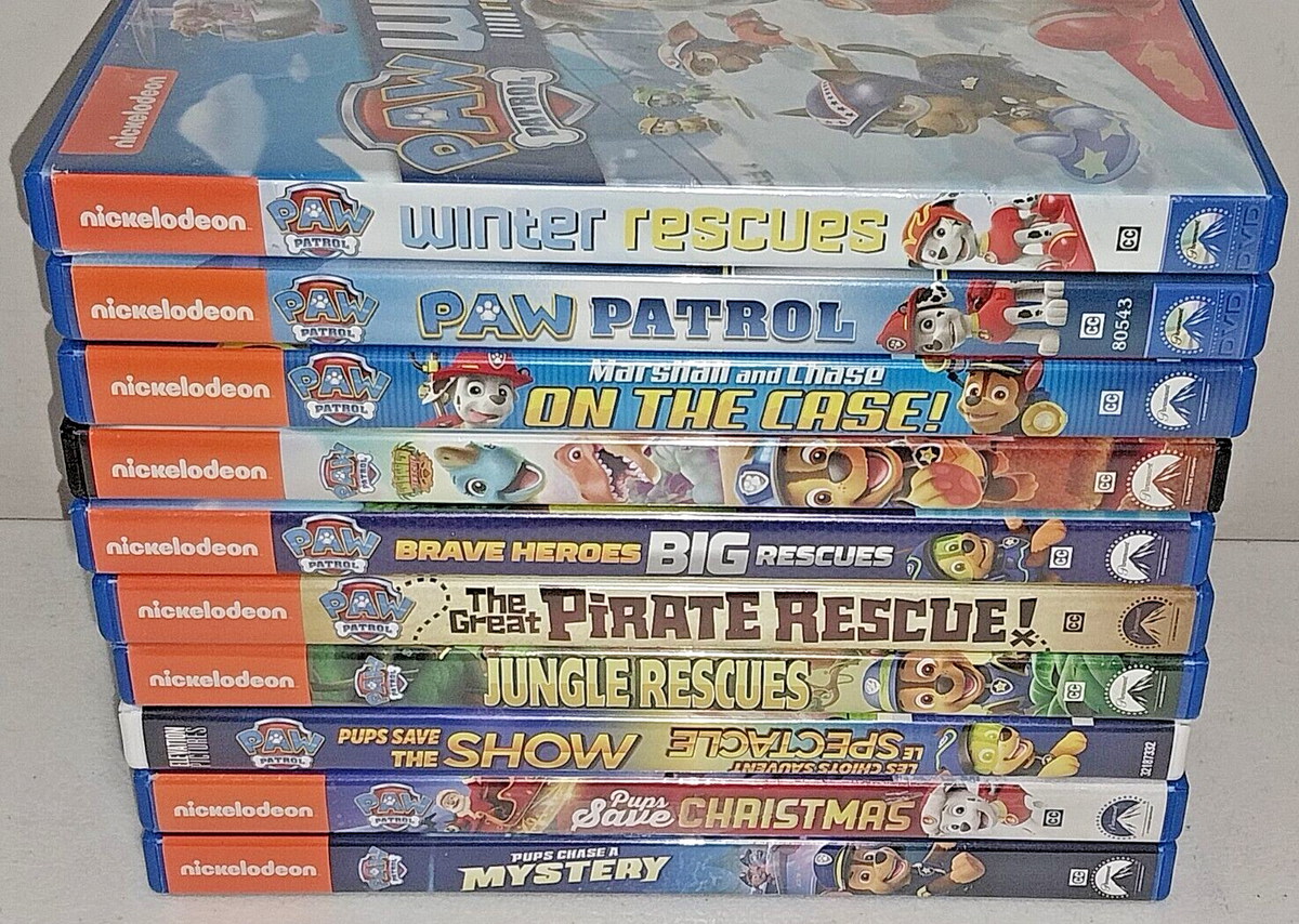 10 Lot PAW PATROL DVDs Nickelodeon Marshall Chase Brave Heroes Big